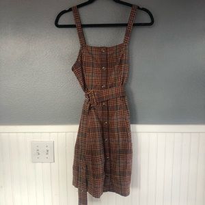 Orange flannel dress